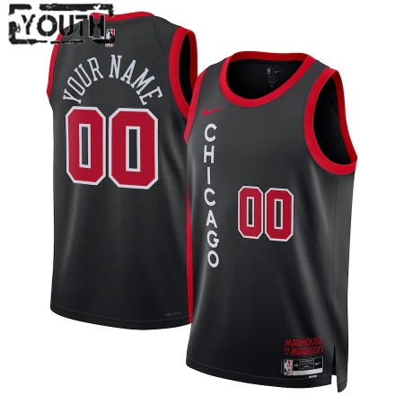 Dres Chicago Bulls Prilagođeni Nike 2023-24 City Edition Crno Swingman - Dječji